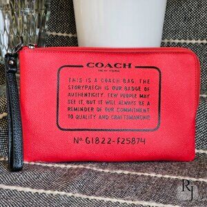 Coach Storypatch Creed Pouch – Red & Black